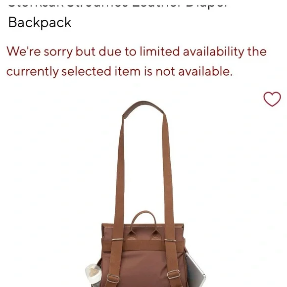 Storksac St. James leather diaper backpack - Picture 6 of 11